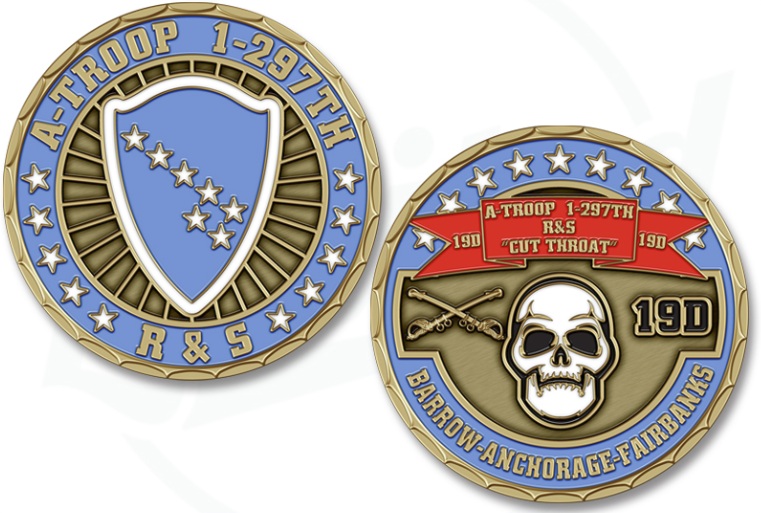 A Troop Army NG Military Coins A Troop Army NG Military Coins