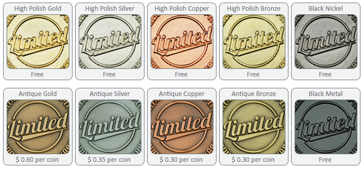 challenge coins plating options