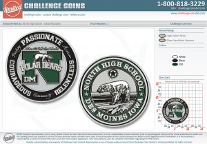 North High School Challenge Coins