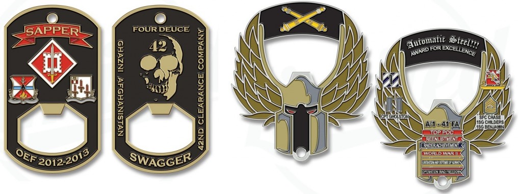 42nd Clearance Company Bottle Opener Challenge Coin