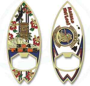 Hawaii Surfboard Challenge Coins