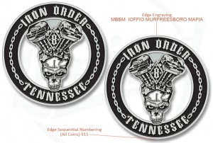 Iron Order Tennessee Motorcycle Club Challenge Coin