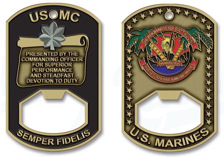 Military Challenge Coin Bottle Openers