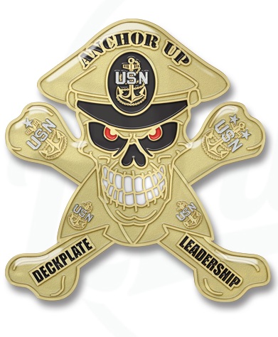 Navy Challenge Coin with Epoxy Finish Navy Challenge Coin with Epoxy Finish